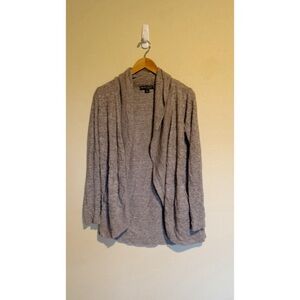 Barefoot Dreams Ribbed Oversized Open Front CozyChic Lite Circle Cardi M